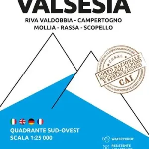 101 Valsesia. Quadrante sud-ovest. Riva Valdobbia, Campertogno, Mollia, Rassa, Scopello 1 25.000. Ediz. multilingue Occasione