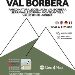 Consegna Rapida 150 Val Borbera. Parco Naturale dell‘Alta Val Borbera. Serravalle Scrivia, Monte Antola, Valle Spinti, Vobbia. Carta escursionistica 1 25.000. Ediz. multilingue
