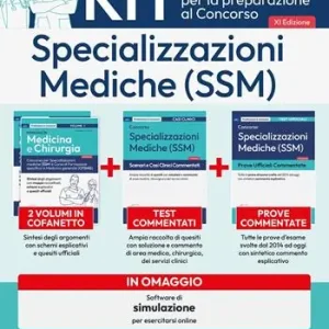 Kit completo per la preparazione al concorso di Specializzazioni Mediche (SSM). Teoria e test. Con software di simulazione Direttamente Dal Produttore