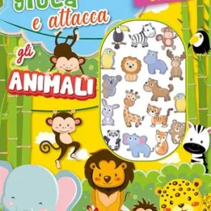 Esclusivo Colora gioca attacca gli animali. Activity book con puffy stickers. Ediz. illustrata