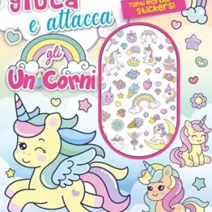 Colora gioca attacca gli unicorni. Activity book con puffy stickers. Ediz. illustrata Super Prezzo