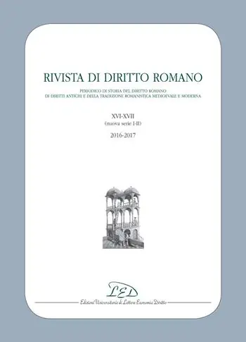 Spedito Oggi Rivista di diritto romano (2016-2017). Vol. 16-17
