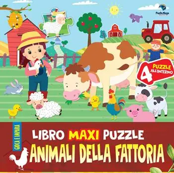 Animali della fattoria. Libro maxi puzzle. Ediz. a colori Pagamento Sicuro