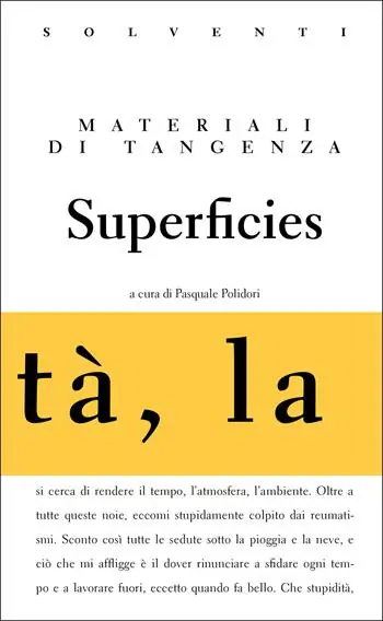 Superficies. Materiali di tangenza Occasione