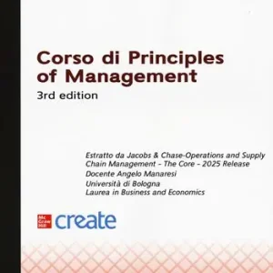 Ultima Occasione Corso di principles of management