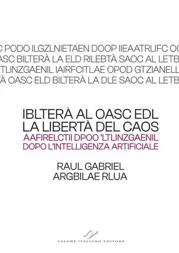 Iblterà al oasc edl (la libertà del caos). Aafirelctii dpoo ‘ltlinzgaenil (dopo l’intelligenza artificiale) Ultima Occasione