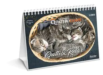 Gatti & relax. Calendario da tavolo 2026. 14 mesi Affare