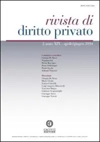 Offerta Limitata Rivista di diritto privato (2014). Vol. 2